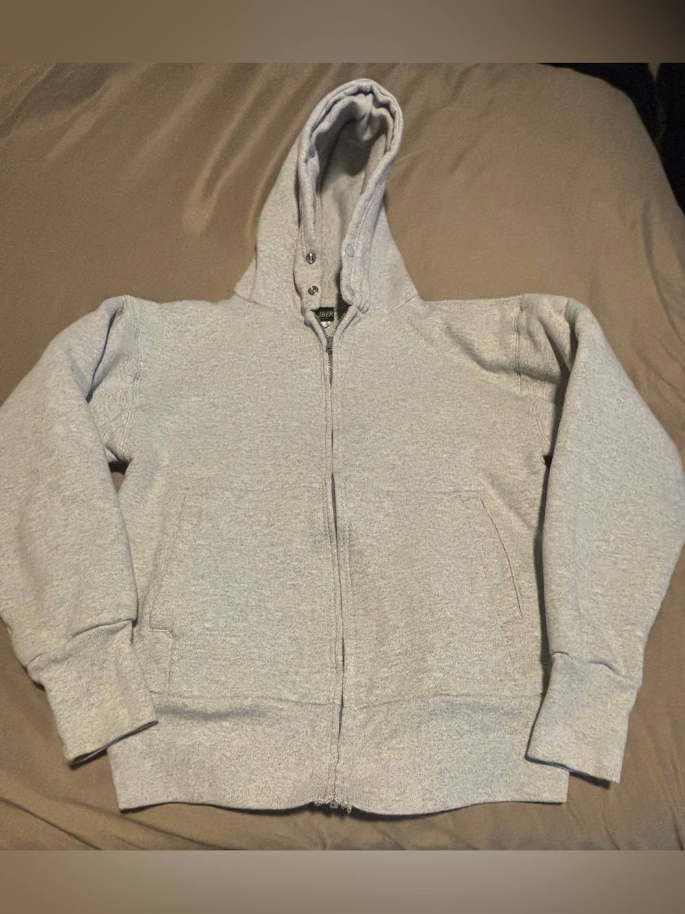 Vintage Camber Super Heavyweight Gray Full Zip Jacket Hoodie Size Medium
